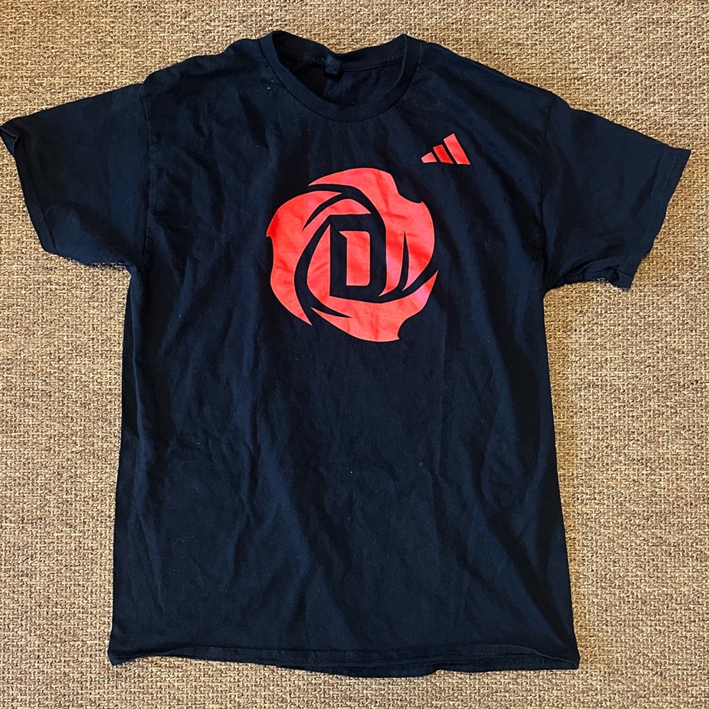 Adidas Black Tee with Red Graphic